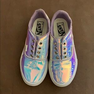 Vans girls metallic tennis shoes